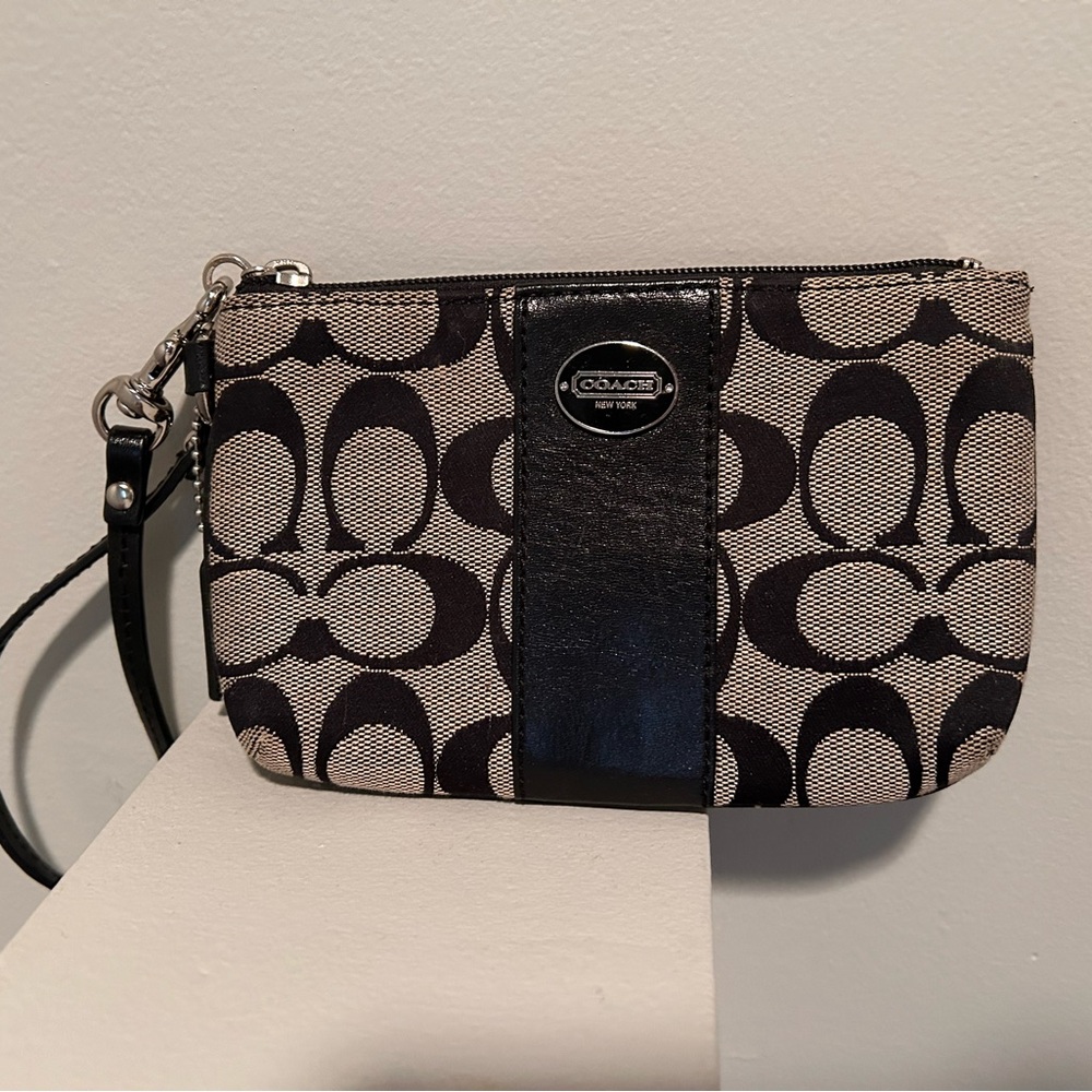 Black coach wristlet